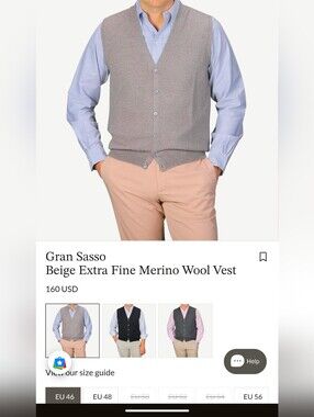 Gran Sasso S Vest made in Italy